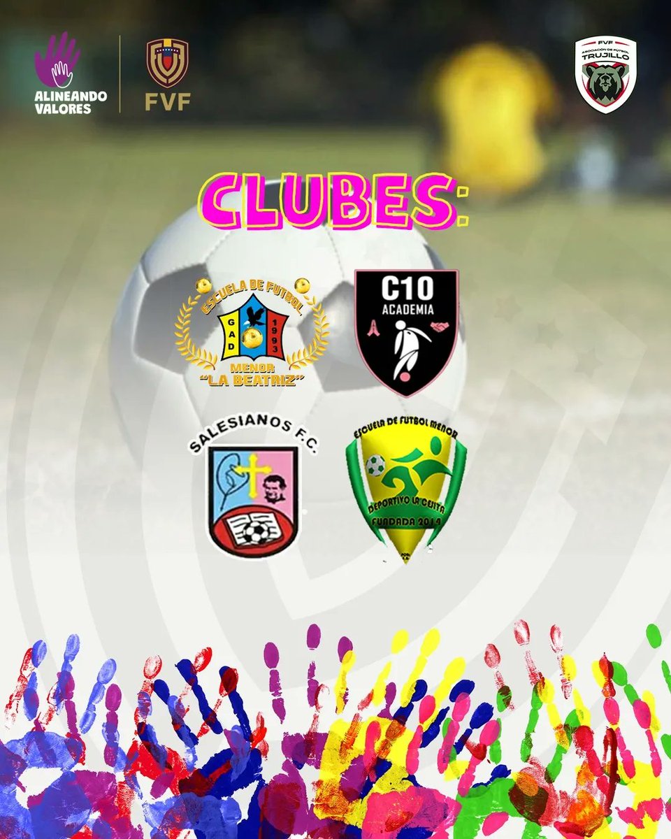 afetrujillo's tweet photo. ¡Festival Alineando Valores! 🎉

😍 Cumpliendo con el programa impulsado por la Federación Venezolana de Fútbol ( @fvf_oficial ), Trujillo, se viste de fiesta este domingo 21 de Julio con el Festival Alineando Valores.

¡Juntos por un Juego Limpio! ‼️⚽ https://t.co/ocQnK3VCt3