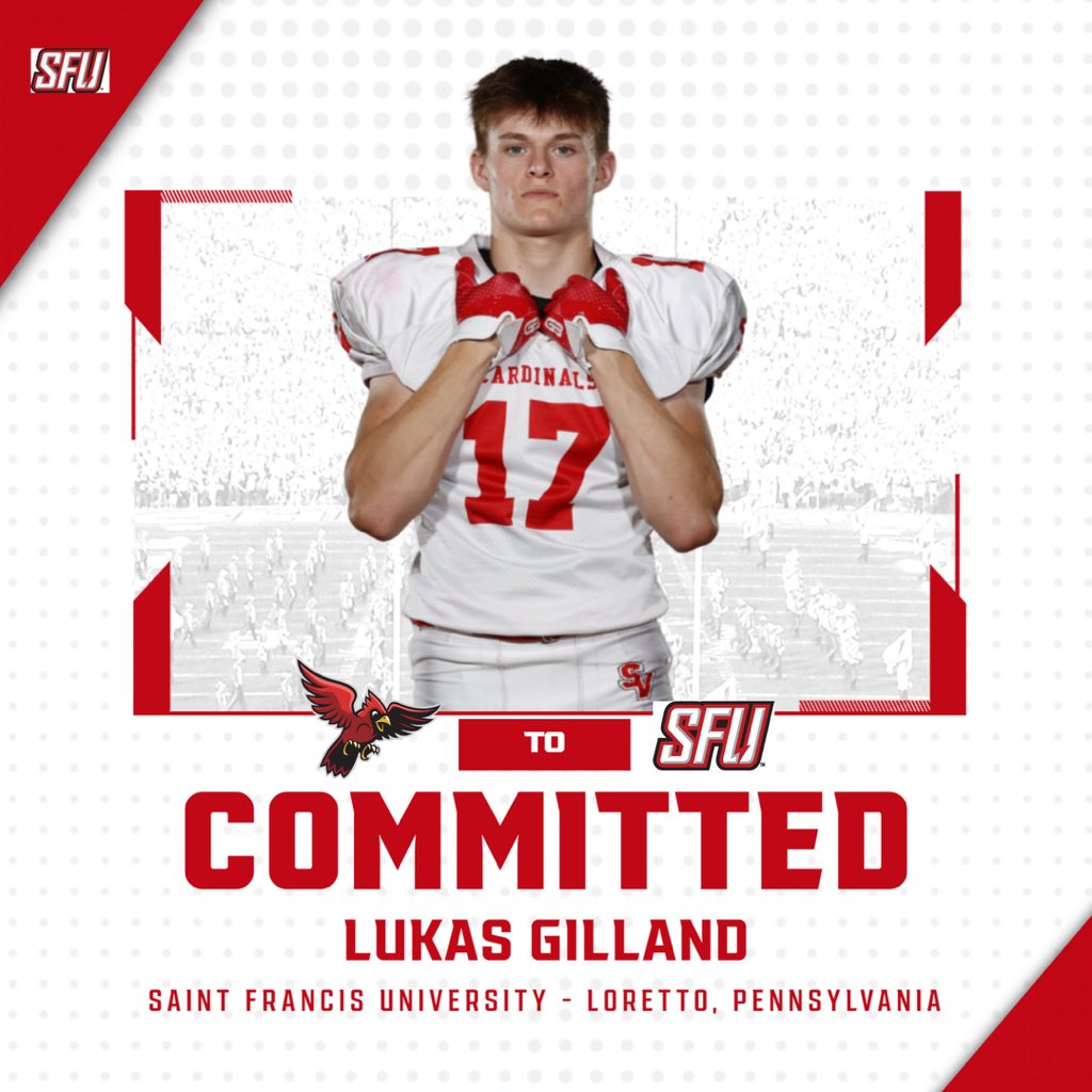 Senior Lukas Gilland has committed to playing football at Division 1 Saint Francis University!

Congratulations, Lukas! Your hard work and dedication have paid off, and we can't wait to see you shine on and off the field at Saint Francis. Let's go Red Flash! <a href="/lukas_gilland/">Lukas Gilland (Wr Db/2025)</a>