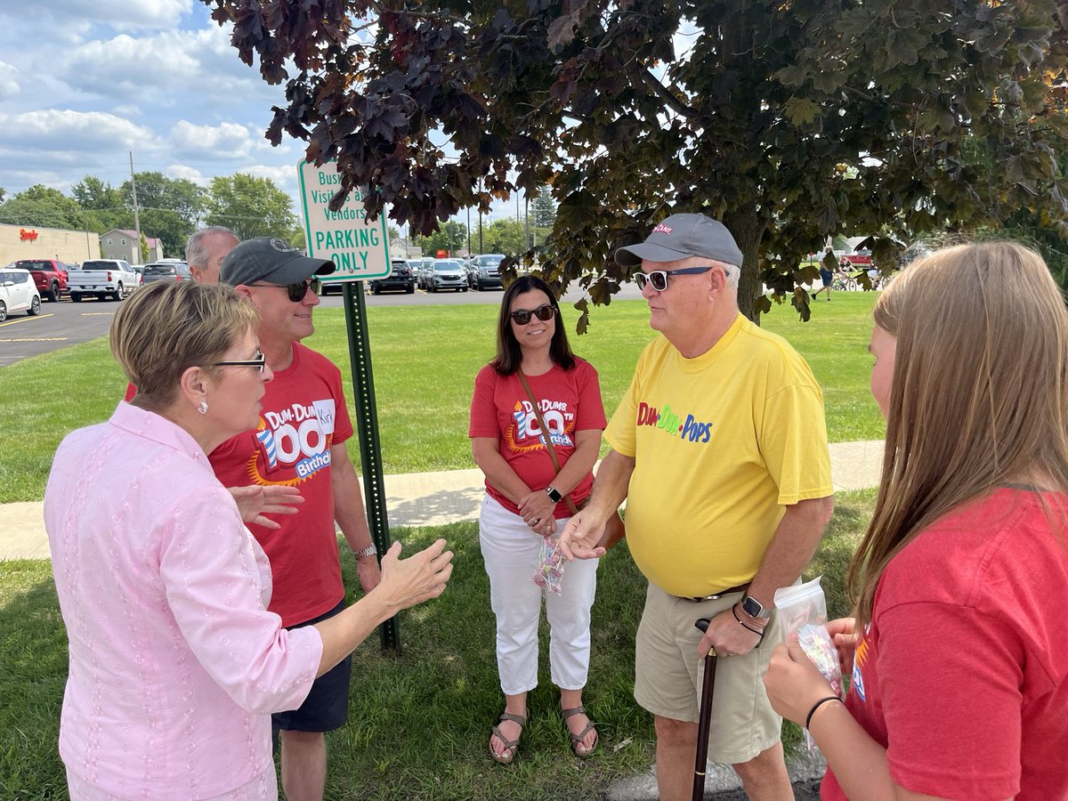 RepMarcyKaptur's tweet photo. Joined the community of Bryan, Ohio and people from across our region to celebrate the 100th anniversary of Spangler Candy Company’s famous Dum Dums. This true Williams County institution has made Northwest Ohio proud for generations. https://t.co/9svKETuInQ