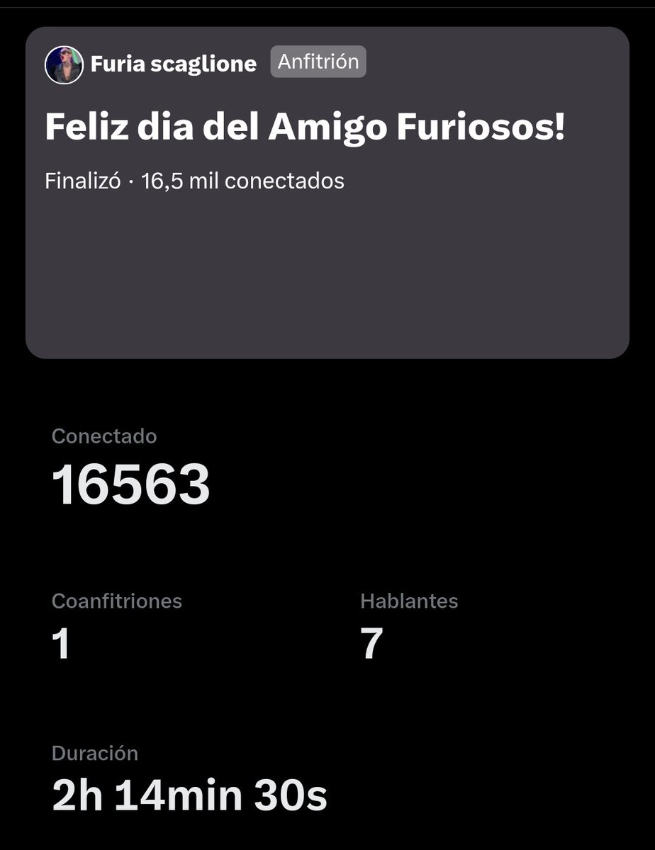 FuriaScaglione's tweet photo. Gracias por conectarse Furiosas! https://t.co/KgsDQbvBPW