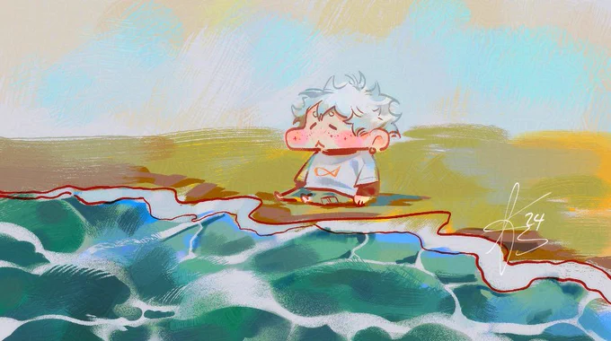 on the beach... 