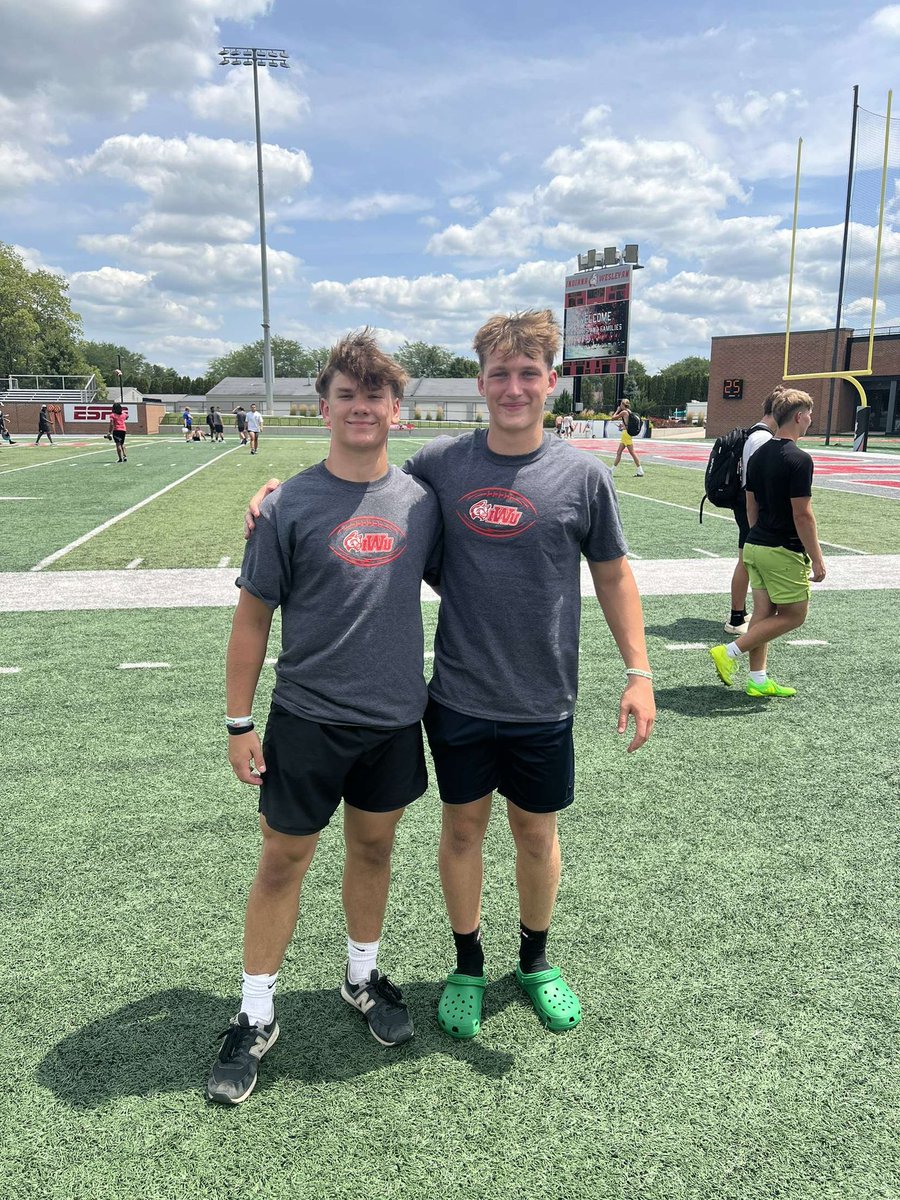 Had some fun today at <a href="/IndWesleyan_FB/">Indiana Wesleyan FB</a> with my teammate <a href="/DerekSherwood32/">Derek Sherwood</a>! Thank you coaches and player for the help! @CoachBacchusIWU <a href="/Coach_Rode/">Andrew Rode</a> <a href="/NRRaiderFB/">Northridge Raiders Football</a>