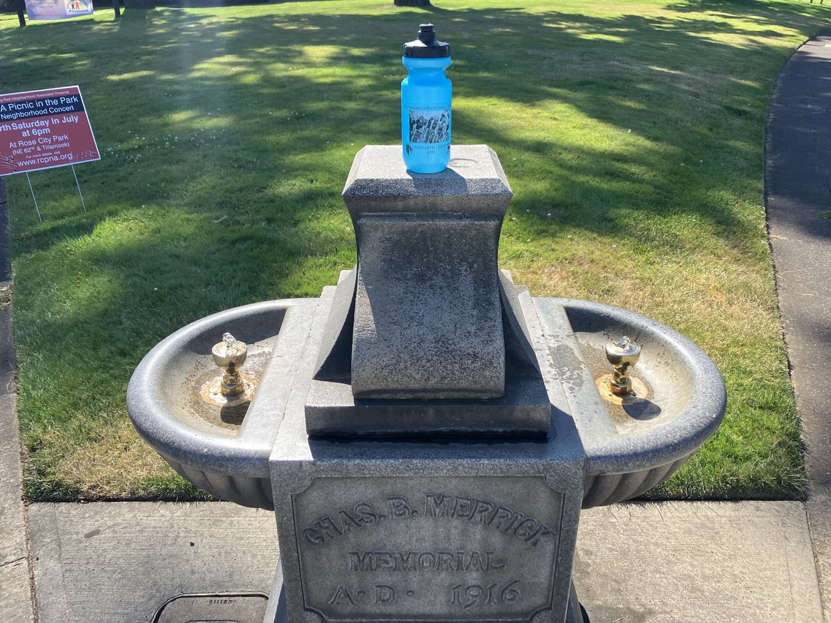 Shout out to Portland’s Benson Bubblers, including this one on Alameda and Sandy that makes a nice running stop on a hot day.