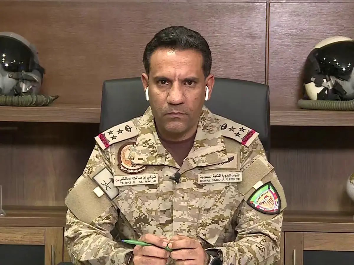 tmrrah9's tweet photo. #تمرة💢|| عاجل🚨:

المتحدث باسم #وزارة_الدفاع العميد تركي المالكي🇸🇦:

المملكة ليس لها أي علاقة أو مشاركة باستهداف الحديدة، والمملكة لن تسمح باختراق أجواءها من أي جهة كانت. https://t.co/vywKzyrswg