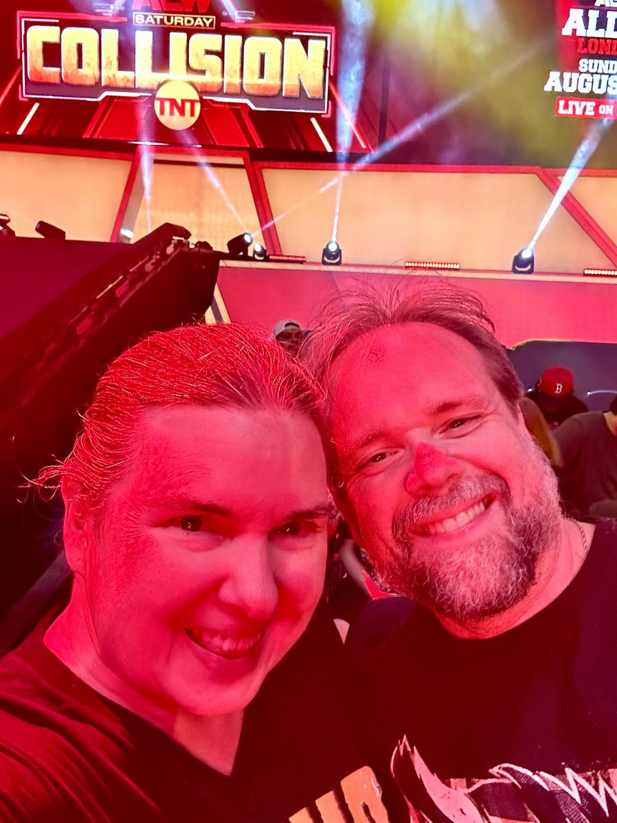 . <a href="/Controller4One/">Controller4One</a> and I are at our spot for #AEWCollision. We’ll be in these very ramp seats for most of the Path to All In (we got front row for a couple shows!). Thanks <a href="/TonyKhan/">Tony Khan</a> for bringing the Summer Series to Texas! <a href="/AEW/">All Elite Wrestling</a>