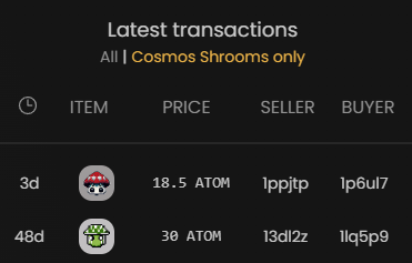 CosmosShrooms's tweet photo. Just noticed a fresh @CosmosShrooms buy. First one in a while. Congrats to the new owner of "Padawan" (Cosmos Shroom #221). Welcome to the troop! 🍄 https://t.co/dyLeAi3UQj