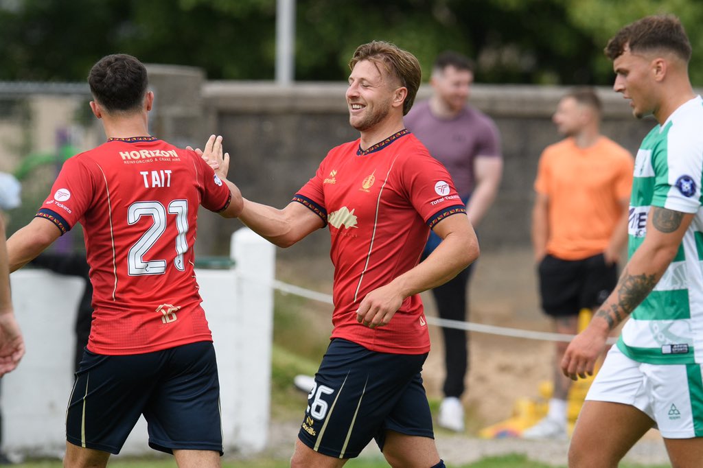 FalkirkFC's tweet photo. 🫡 Sean Mackie with his first goal as a Bairn this afternoon! https://t.co/aghovtPm9T