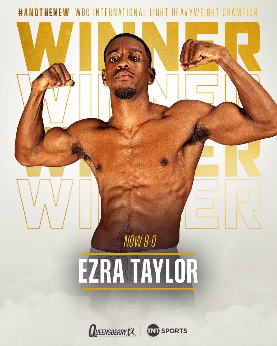 Queensberry Promotions (@queensberry) on Twitter photo 9-0 π <a href="/EzraTaylor_/">Ezra "The Cannon" Taylor</a> picks up his second career title with a comprehensive points victory π
#Magnificent7 | NOW | Live on <a href="/boxingontnt/">Boxing on TNT Sports</a> 9-0 π <a href="/EzraTaylor_/">Ezra "The Cannon" Taylor</a> picks up his second career title with a comprehensive points victory π
#Magnificent7 | NOW | Live on <a href="/boxingontnt/">Boxing on TNT Sports</a>