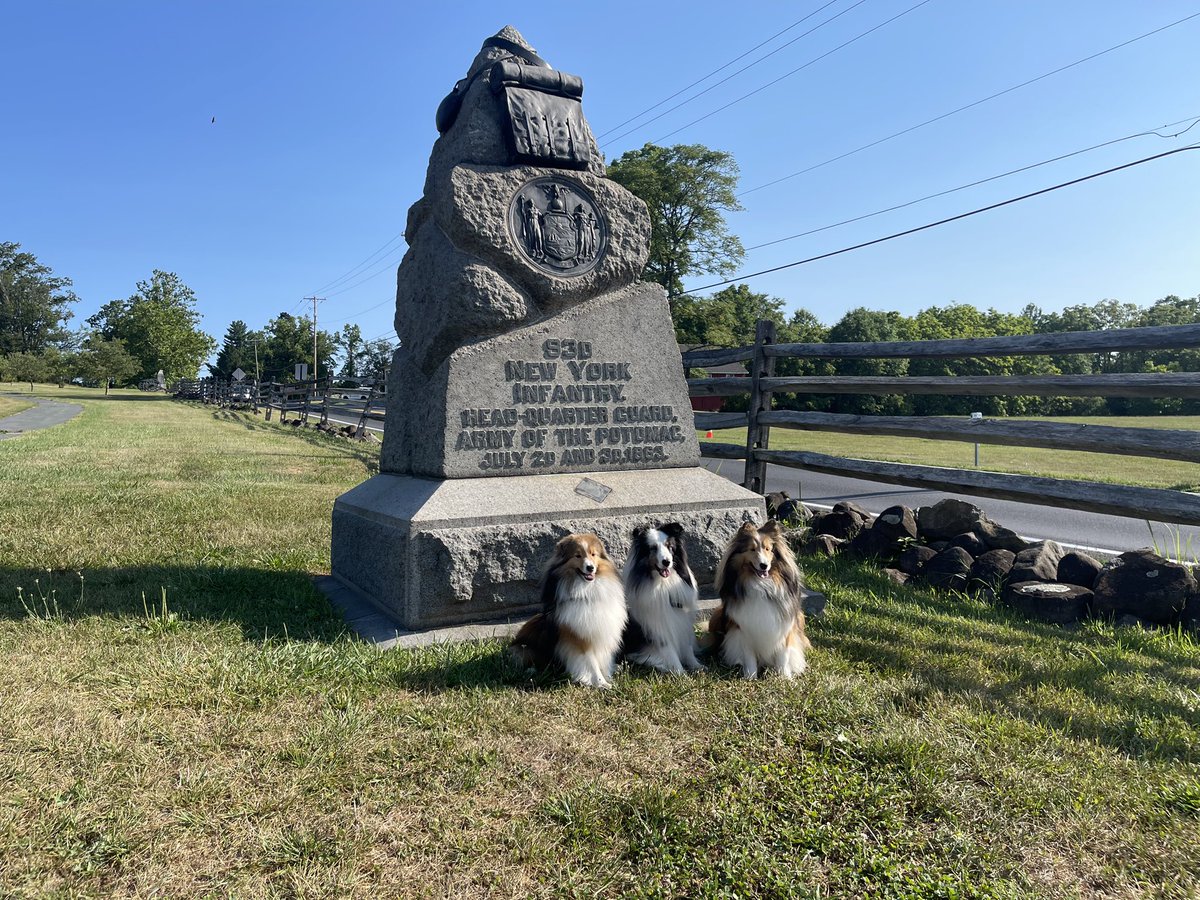 TravelShelties's tweet photo. The #TravelingShelties make it to Gettysburg. Taking in the sites and enjoying some warm weather camping.  The adventuring continues. https://t.co/sN8mwWEvZf