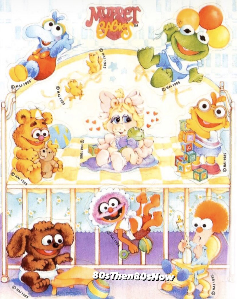 80sThen80sNow's tweet image. Here Are Some 1985 Muppet Babies Stickers to Brighten Your Day.

#MuppetBabies #StickerAlbum #Stickers #Sticker #JimHenson #Cartoons #Cartoon #Kermit #MissPiggy #Fozzie #Gonzo #Animal #Rowlf #Beeker #Scooter #WaltDisney #Disney