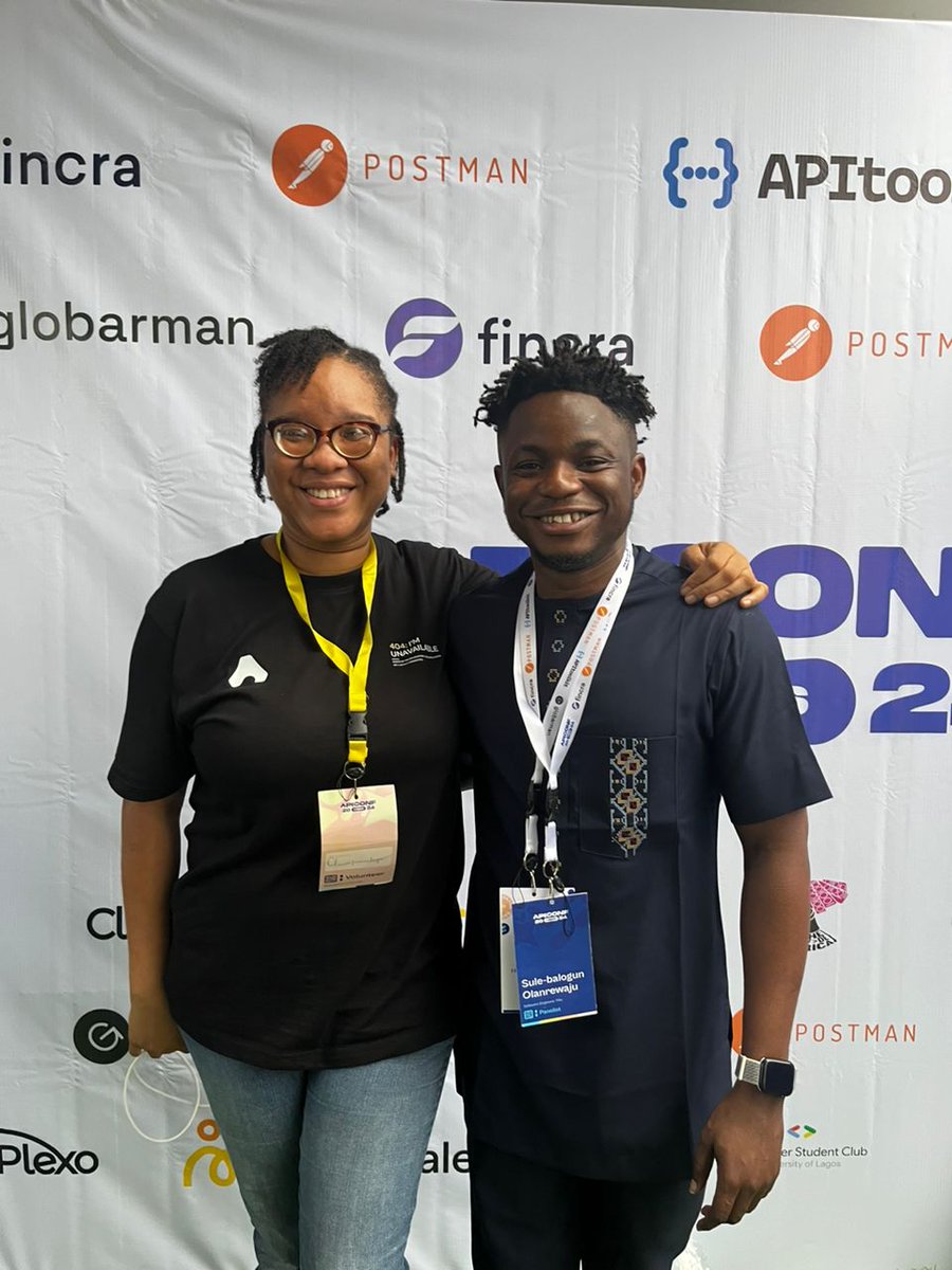 Finally met <a href="/bigdevlarry/">BigLarry | عبد الغني 🦅</a> on person today. Thank you for everything agba mentor 🙌.
#APIConfLagos24