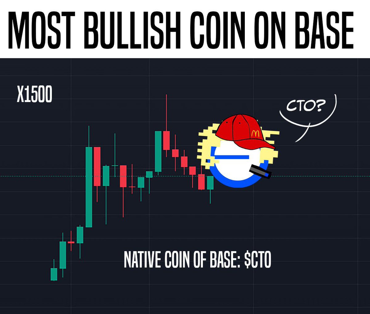 Gorgepappa's tweet photo. @CrashiusClay69 But seriously @CrashiusClay69! 
We just launched the Base $CTO coin. 
And you will have 0 eth for shilling it. 

But this will be the actual native coin of @Base. 

Buy it. It will go to nr. 1 of all Basecoins! 

1500x so far. 1500xes more ahead. https://t.co/oK89LajRA5
