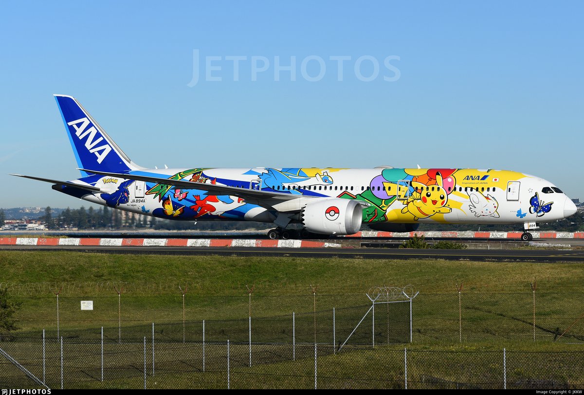 JetPhotos's tweet photo. ANA’s Pokémon 787 in Sydney. https://t.co/L6DEcWwMM1 © JKKW https://t.co/O2wTTKZKbB