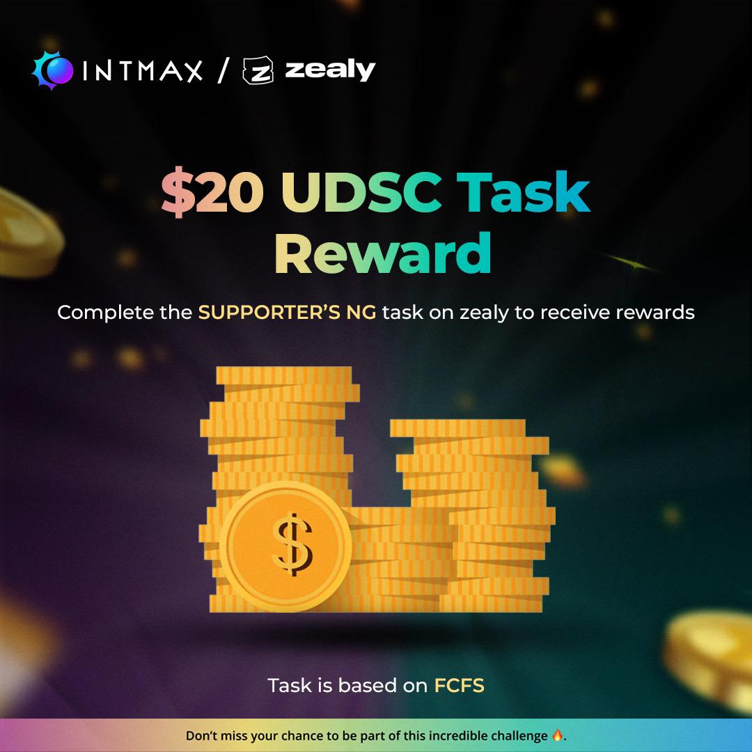 Make your first $1000 Today!

(Only if you're willing to put in the work)

For each account, that completes the SUPPORTER'S NG TASK, INTMAX rewards with $20.

First come, first served. 

No rules against multiple profiles.

JOIN IN - zealy.io/cw/intmax/invi…

Send proof to admins