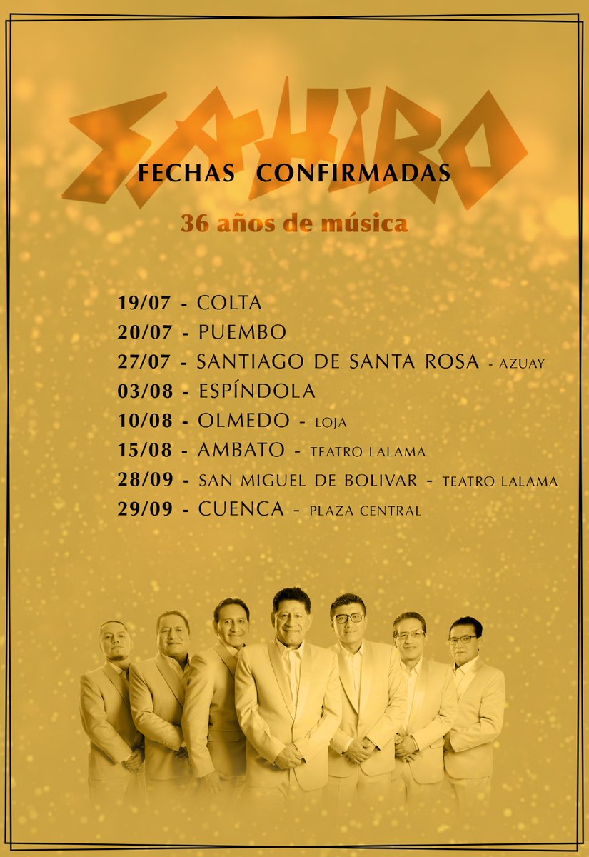 GRUPOSAHIRO's tweet photo. Conoce nuestros próximos conciertos. https://t.co/rfYKeV6RY8