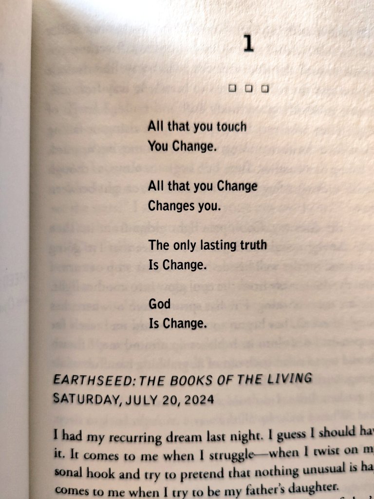 dscanlon's tweet photo. Marking #EarthSeed Day. Octavia Butler's writing has probably shifted my thinking more than any other author since I first picked up Parable of the Sower
From today onwards, we all live in Octavia's world. https://t.co/lECOr6gsLz