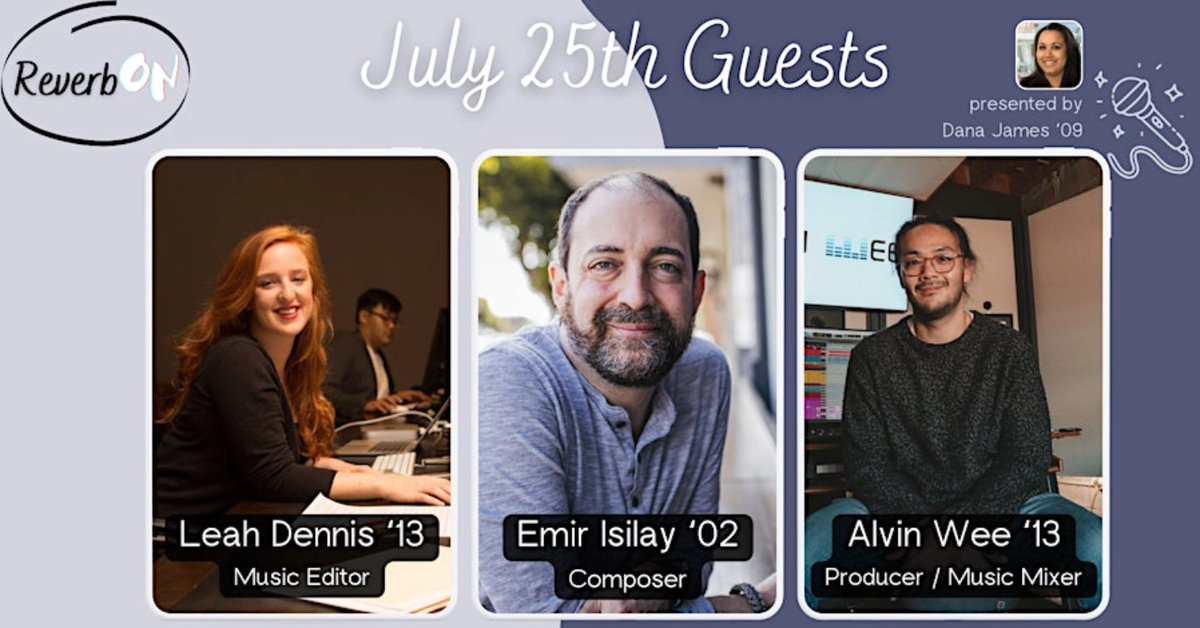 emirisilay's tweet photo. I'm thrilled to join the conversation this Thursday, July 25th, alongside incredible @BerkleeAlumni - Leah Dennis and Alvin Wee. Join us from 7-9 PM at Village Studios for Reverb ON, hosted by the amazing Dana James.
#berkleealumni #berkleecollegeofmusic #berklee #reverbon https://t.co/Yuq4NRuk9G