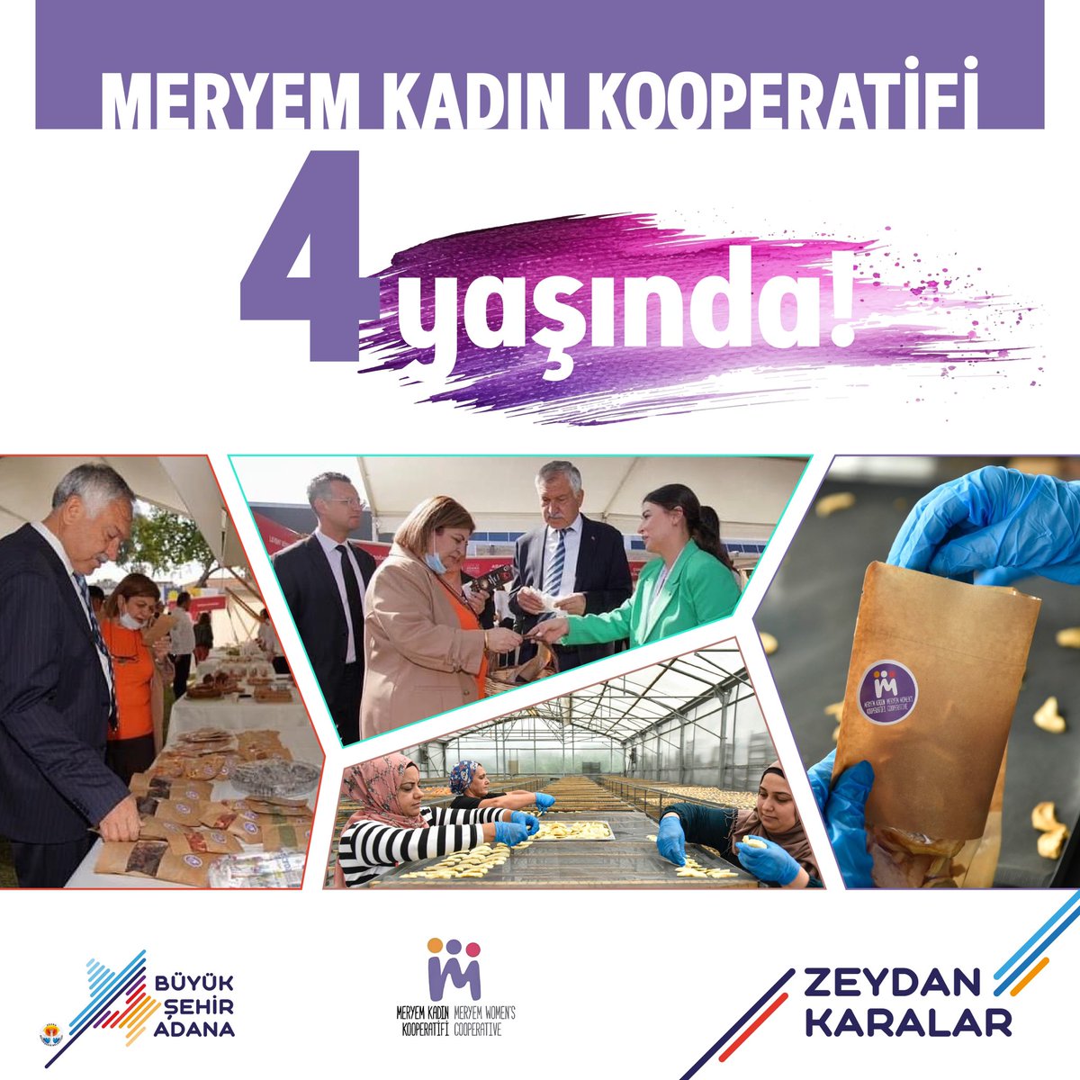 meryemkadinkoop's tweet photo. Meryem Kadın Kooperatifi 4 yaşında 🎊

20 Temmuz 2020 yılında faaliyetlerine başlayan kooperatifimiz 4. yılını doldurdu. 

Adana Büyükşehir Belediyesi ve UN-ILO katkılarıyla hayata geçirilen Meryem Kadın Kooperatifi ile dayanışma ruhu artarak devam edecek 🍀 https://t.co/A1pOtriHIz