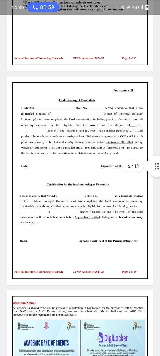 Sauryaprakash4's tweet photo. Exam kab hoga chhapra jpu kaa 2020-23 ka final exam nhi hua h  kya governor is document pe sign krke denge taaki admission ho jaaye nit Rourkela me Msc ke liya admission Mila bas annexure 2 pe sign nhi aur wo bhi glti University or governor ki h. https://t.co/e148lKkKiO