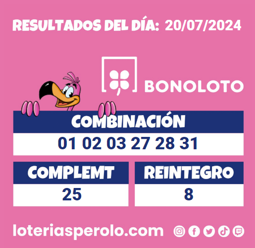 Buenas noches perol@s os dejamos los resultados del sorteo de hoy de Bonoloto esperamos que hayáis tenido mucha suerte.
        
        Para ver otros juegos anteriores, descarga nuestra #app, #BuenasNoches
        
        loteriasperolo.com/app