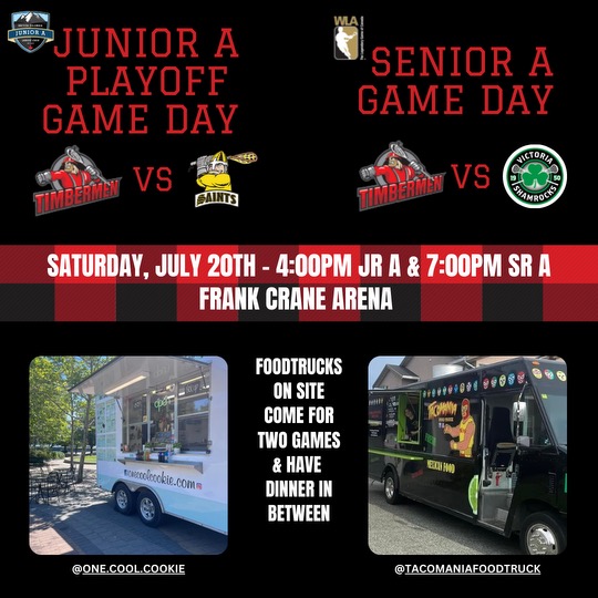Hey everyone, big Timbermen game day at the Frank Crane!  Come early and feast on food truck goodies from One Cool Cookie and Taco Mania!  See ya there!  #GoTmen @bcjall <a href="/WLALacrosse/">Western Lacrosse Association</a>