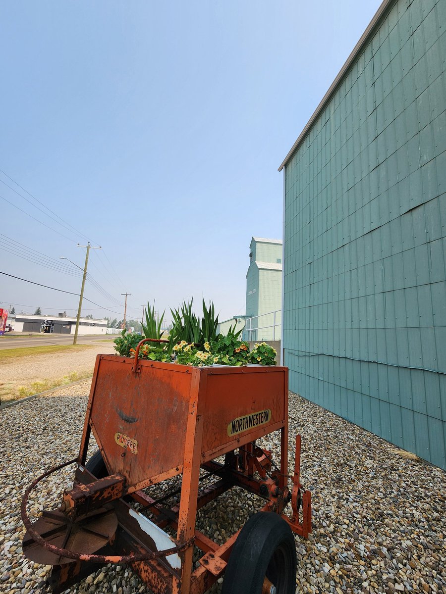 It's smokey &amp; hot, but so far, the breeze through the elevator helps.
#Leduc #GrainElevatorMuseum #MainStreet #ABWeather