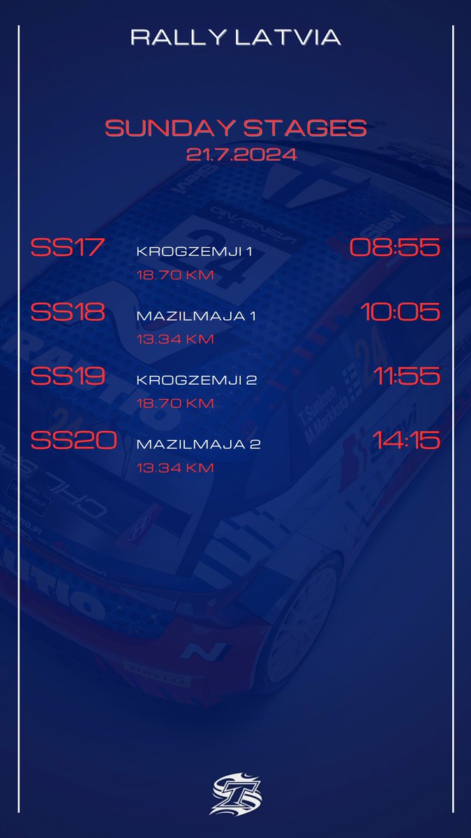 Labrīt! It's the final day here in Latvia, let's make the most of it! 🇱🇻

#HMSGofficial #WRC2 #TetRallyLatvia <a href="/OfficialWRC/">FIA World Rally Championship</a>