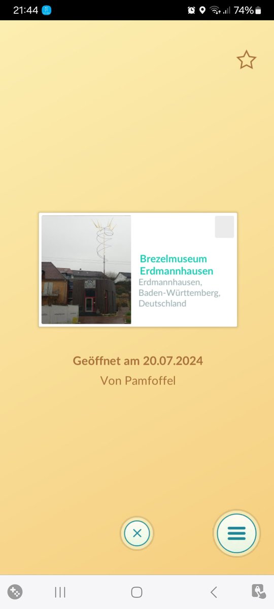 cybercat79's tweet image. Muß jedesmal lächeln wenn mir jemand sowas schickt #PokemonGOfriends #Pokestop #Brezelmuseum #Erdmannhausen