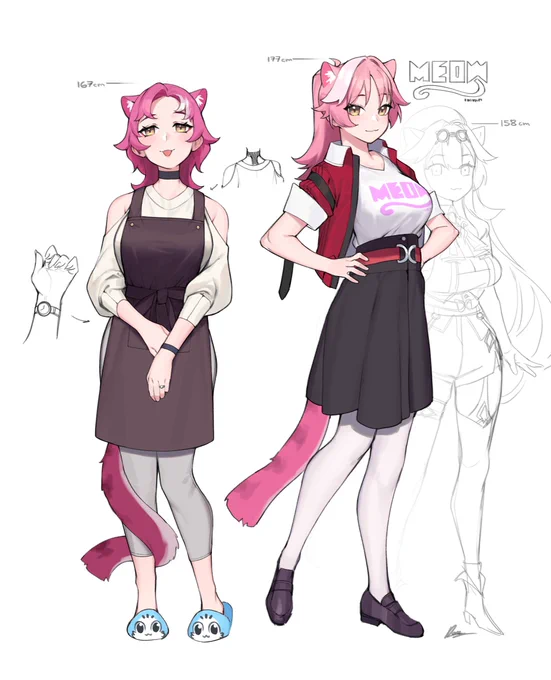 apparently raora's imouto is taller than her, so i have changed it up to reflect this info !!#RaorArt 