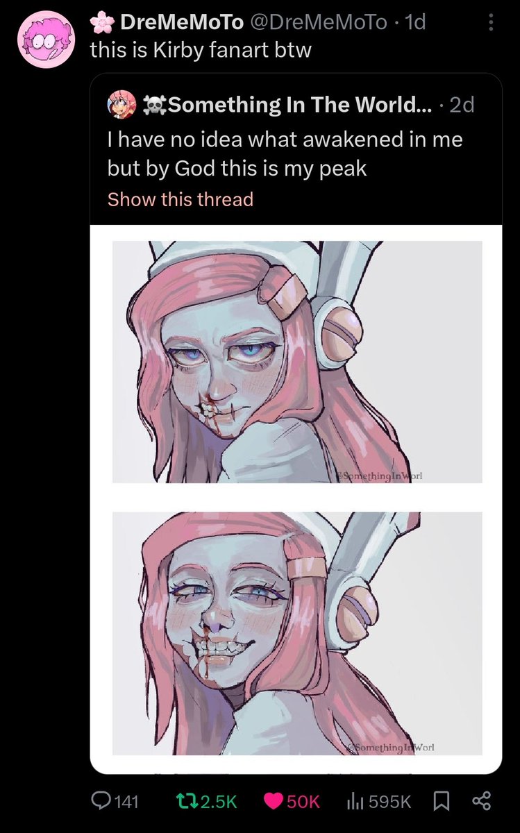 Technically it's a QRT but I will count it as a hit post