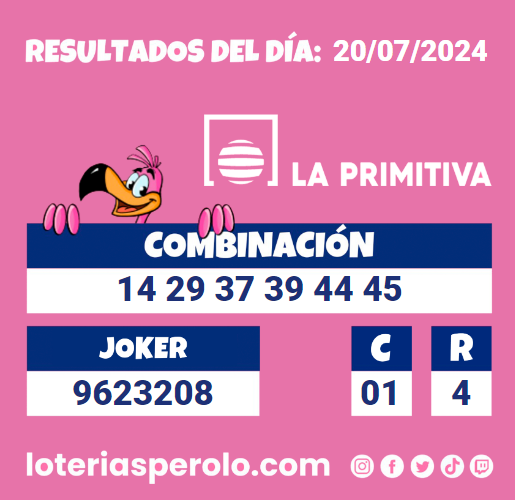 Buenas noches perol@s os dejamos los resultados del sorteo de hoy de La Primitiva esperamos que hayáis tenido mucha suerte.
        
        Para ver otros juegos anteriores, descarga nuestra #app, #BuenasNoches
        
        loteriasperolo.com/app