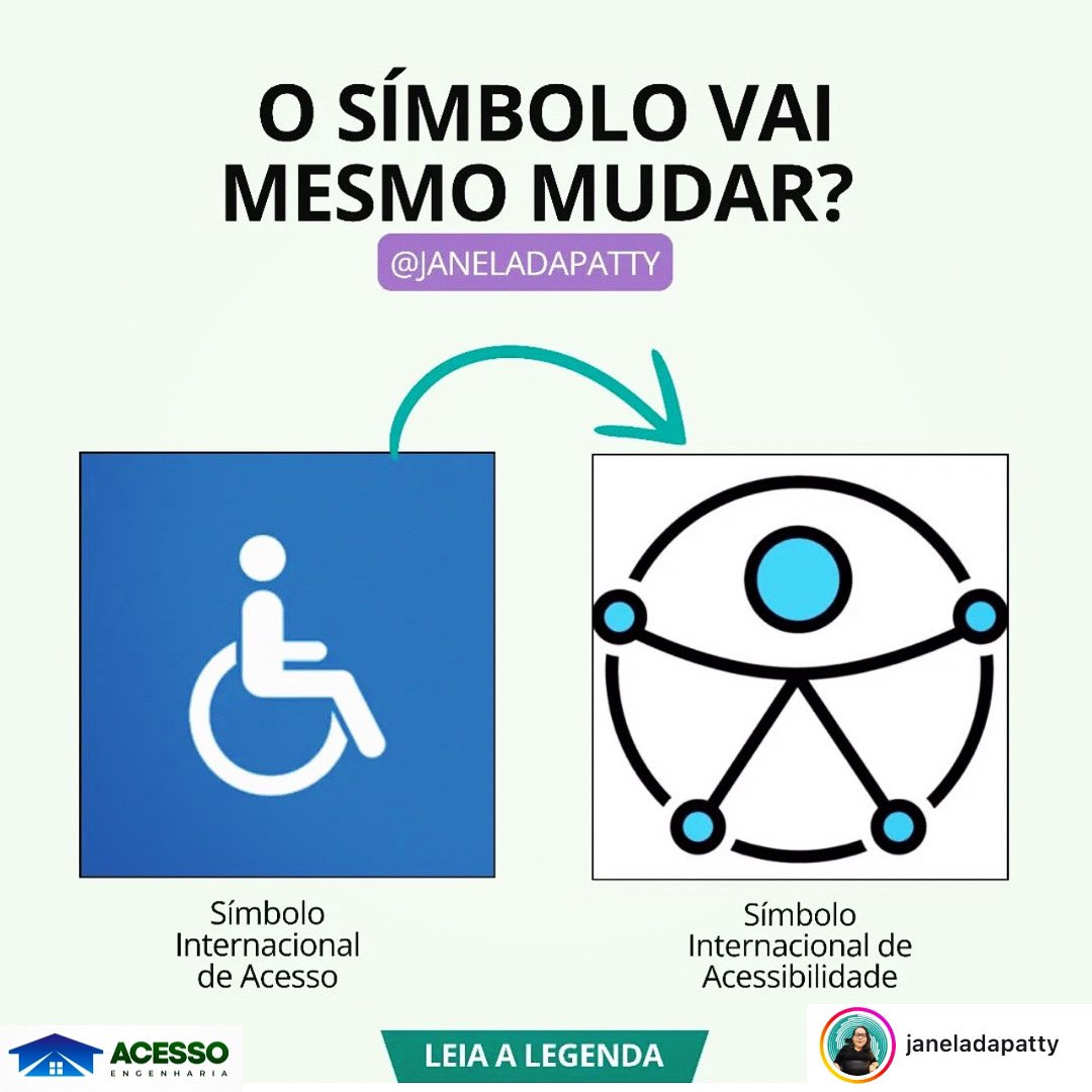 acessoengltda's tweet photo. Dia 19 de junho, foi aprovado na Comissão de Direitos Humanos (CDH), o projeto visa à substituição do Símbolo Internacional de Acesso. O novo símbolo tem a intenção de garantir que todas as pessoas com deficiência se sintam representadas e reconhecidas. Ideia de universalidade. https://t.co/MyeJP1Qgk7