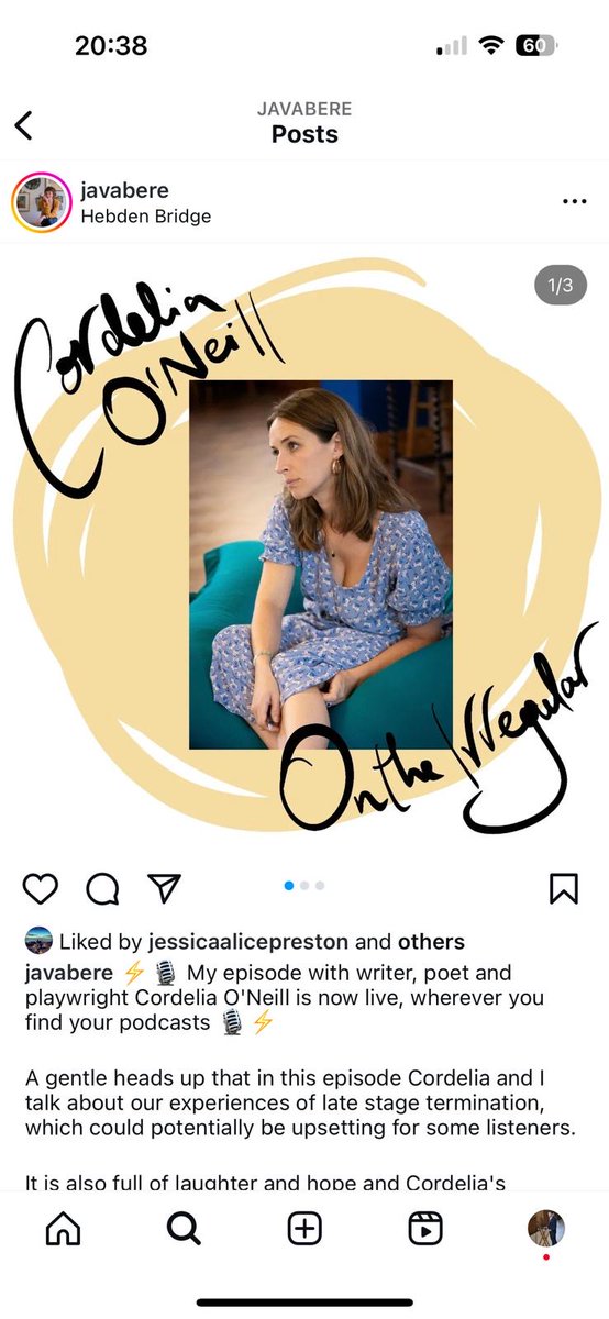 Way back in November I did a podcast about creativity, grief and my dear little August ⭐️have a listen, or just follow Java because she’s wonderful . Xxxx 

podcasts.apple.com/gb/podcast/on-…