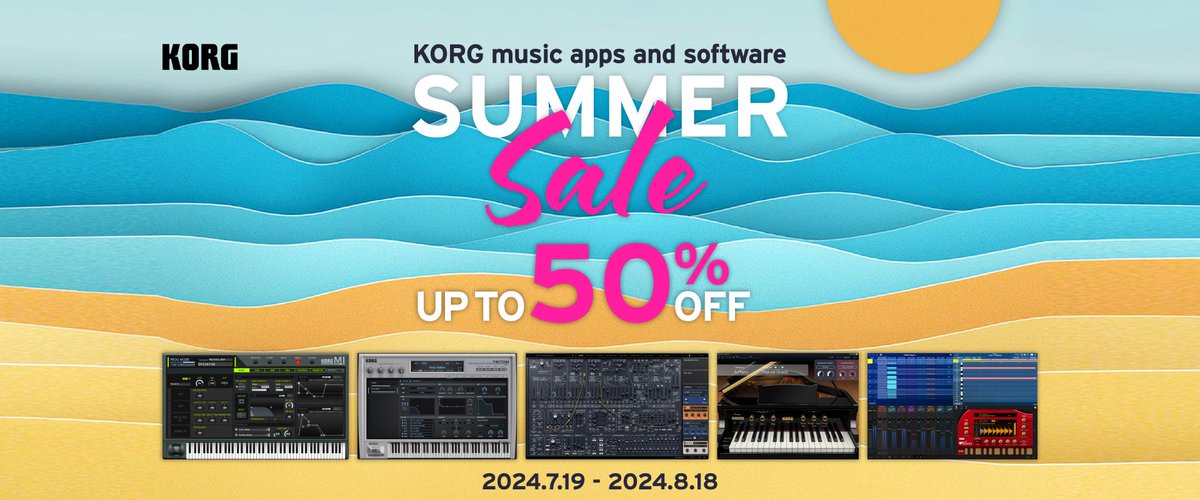 InTheYeaux's tweet photo. Korg's Summer Sale offers up to 50% off of reputable favorites such as  the WAVESTATION, M1, and Polysix.

https://t.co/NsToIjAHNO https://t.co/CPmoIMlEBK