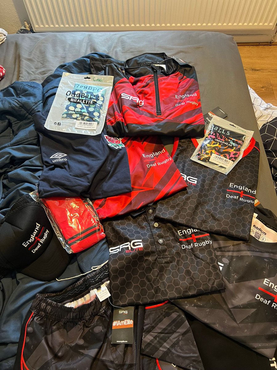 Jonnybaffopoems's tweet photo. As I may have mentioned
A time or two before
Youngest daughter’s been selected
For England Deaf Women’s rugby tour
She’s off to South Africa
In a week and a bit
Last training sesh today
And got handed all her kit
#KitDay #GoGracie https://t.co/QrSNwG1siV