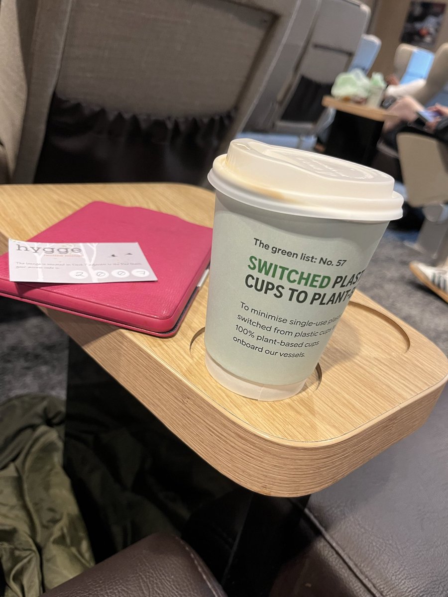 RosieLe60545528's tweet photo. Anchors away at 2pm Ellen and Michelle have a cabin #Stenna now allow dogs on board but you have to book a cabin and I’m in a cosy lounge with coffee Kindle and TV #Golf YUK soooo totally different when mum and dad took us as kids ☘️💚 https://t.co/wJNau7MPI3