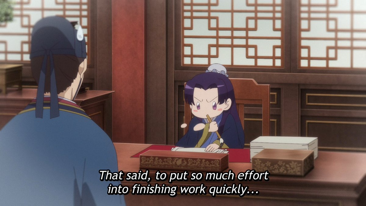 keiuzuki's tweet photo. Maomao not knowing at first that Jinshi actually has a lot of work but he tries to finish them quickly, just so he can meet her 🥺 https://t.co/cfPcj7CXqe