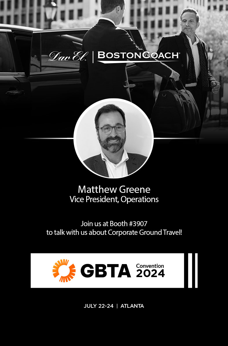 DavElBostonC's tweet photo. Join us at GBTA 2024 in Atlanta! 

Matthew Greene, Vice President of Operations at Dav El | BostonCoach, will be attending GBTA 2024. Don’t miss this opportunity to meet with Matt and discuss our comprehensive corporate ground travel solutions. https://t.co/DTXjpe4G2M @GlobalBTA https://t.co/zhcnUvYgn0