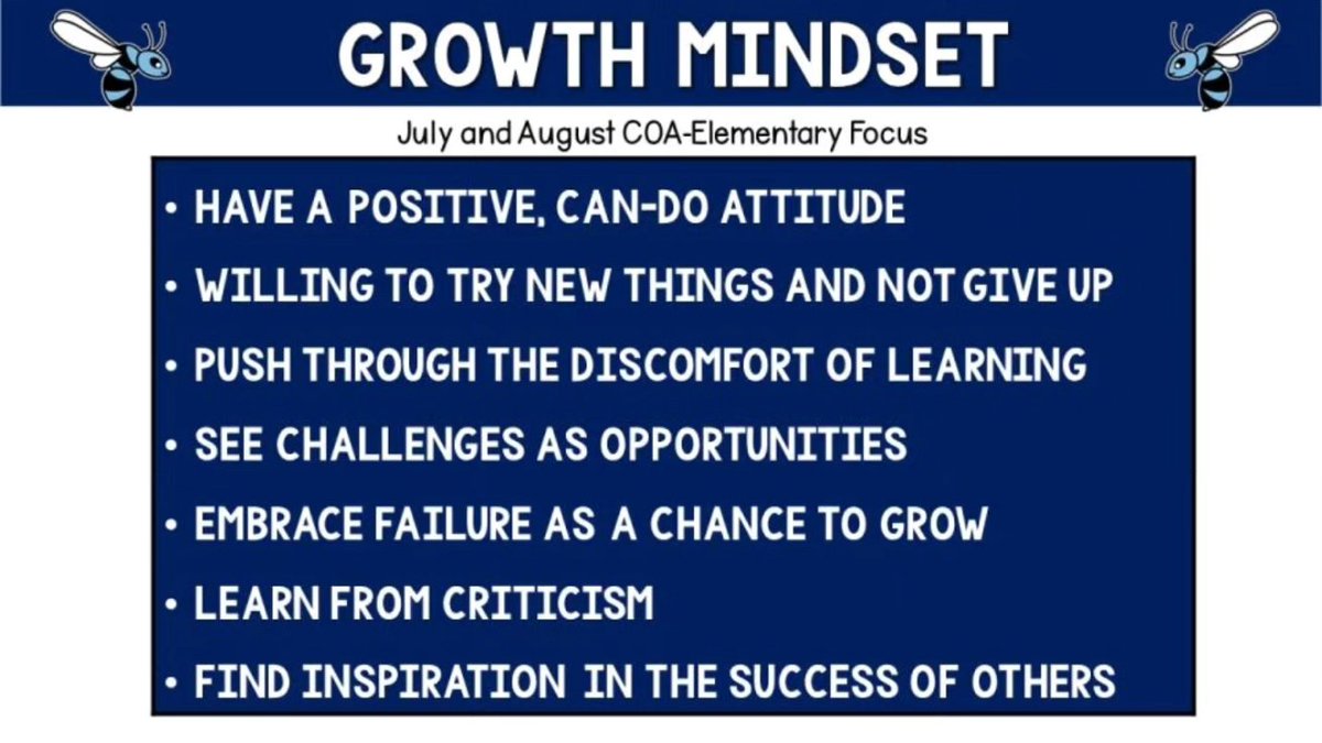 COA-E will recognize students who exemplify the CUSD Portrait of a Learner traits by selecting a Student of the Month to be celebrated during our Buzzworthy Hornet Virtual Assemblies. July/August focus - Growth Mindset 🎉💙🐝 <a href="/ChandlerUnified/">Chandler Unified School District</a> <a href="/CUSD_Online/">Chandler Online Academy</a> #wearechandlerunified