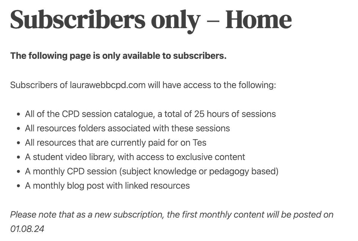 LauraLolder's tweet photo. ✨NEW - SUBSCRIBERS AREA✨
I've had a lot of requests to access all of my previous CPD - currently 25 hours.
Lots of people have suggested a website subscription. I'm keen to keep this affordable, so for £5 a month (or £20 a dept) you get (see image) 
⬇️
https://t.co/Rsiw5zVwQa https://t.co/eqyzzVSu2L