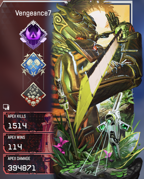 VengeanceSven's tweet photo. Crypto 20 Kill Badge Complete    
Let's Go!    
#ApexLegends #Vengeance7 https://t.co/oLgfjXHl28