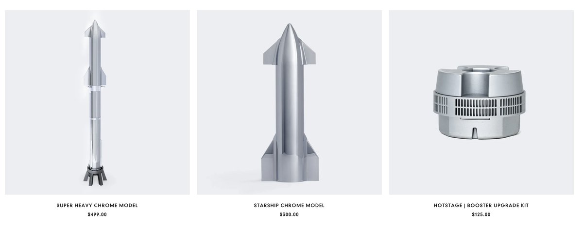 即時 完売 SPACEX社 STARSHIP CHROME MODEL SpaceX Starship Torch