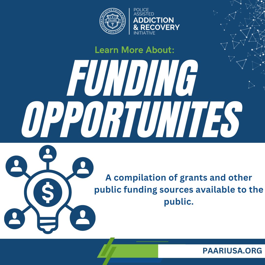 PaariUSA's tweet image. Visit our new page for Law enforcement partners and public safety agencies to stay informed about the latest funding opportunities to support non-arrest pathways to addiction treatment and recovery. 

paariusa.org/funding-opport…

#NationalDeflectionWeek2024  #FundingOpportunities