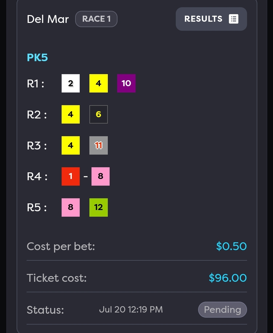 BbSchwade's tweet photo. Opening Day @DelMarRacing 
Time to get involved in the Early Pick 5
#HorseRacing #Gambling #Sportsbetting #DelMar https://t.co/LgAfSFEQ0i