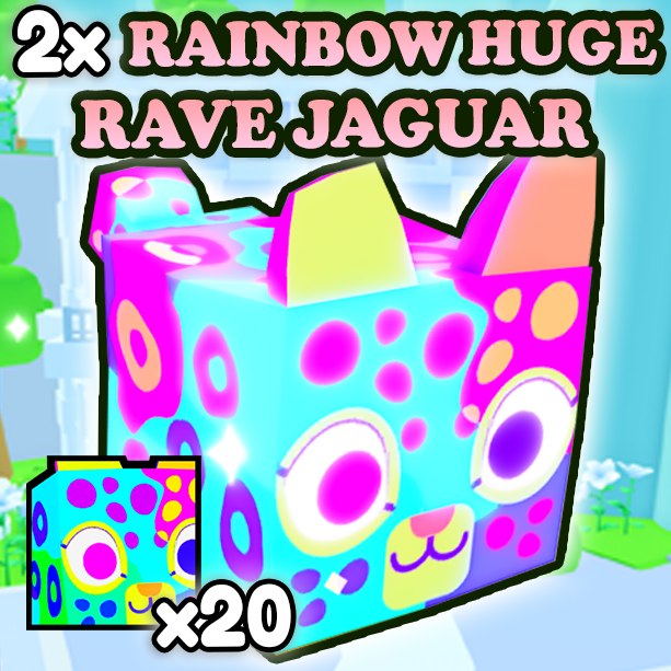 DfieldMark's tweet photo. Some BOSS members were SUPER lucky in the Disco Tiles event, let's give back to the #PetSim99 family!
1. Like & Retweet!
2. Follow @DfieldMark and @1337_Disruptor for sponsoring this give away!
3. Comment your Roblox username

2x Rainbow Huge Rave Jaguar
20x Huge Rave Jaguar

Ends on MONDAY!
GL & HF 🥰