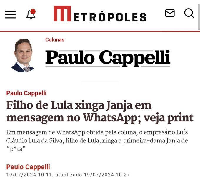 patinutrition's tweet image. 🎼🎼Essa família é muito unida e também muito educada ...🎼🎼
#janja
#lulinha  #puta