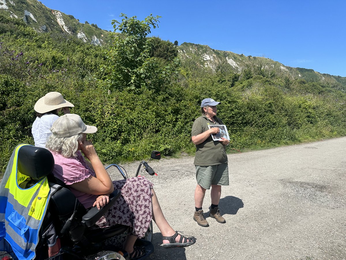 KTATOK's tweet photo. We got a guided stroll from Mel Wrigley of the @nationaltrust in Folkestone's magnificent Warren. Which featured sights of obscure plants such as wild cabbage as well as a swooping peregrine falcon.
Needless to say I am chuffed to now call myself a Geopark ambassador! 2/2 https://t.co/cK9aaCcXTB