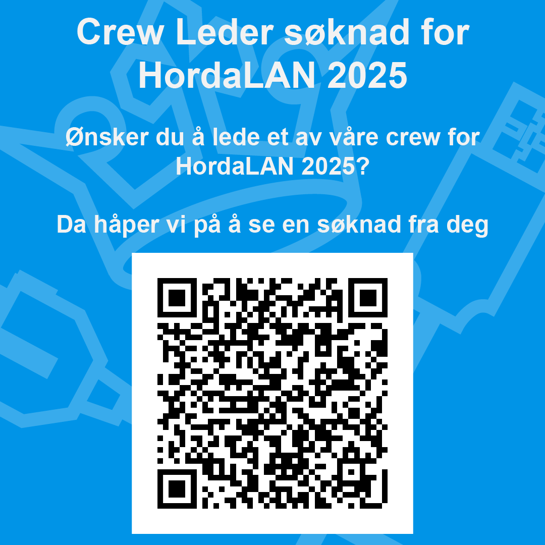 HordaLAN's tweet photo. Ønsker du å være med å arrangere HordaLAN 2025 og samtidig ta på deg litt ansvar?
HordaLAN Dataforening søker etter ledere til alle de forskjellige mannskapene våres til Vestlandets kuleste LAN party i februar 2025. https://t.co/qCXyZWanOJ