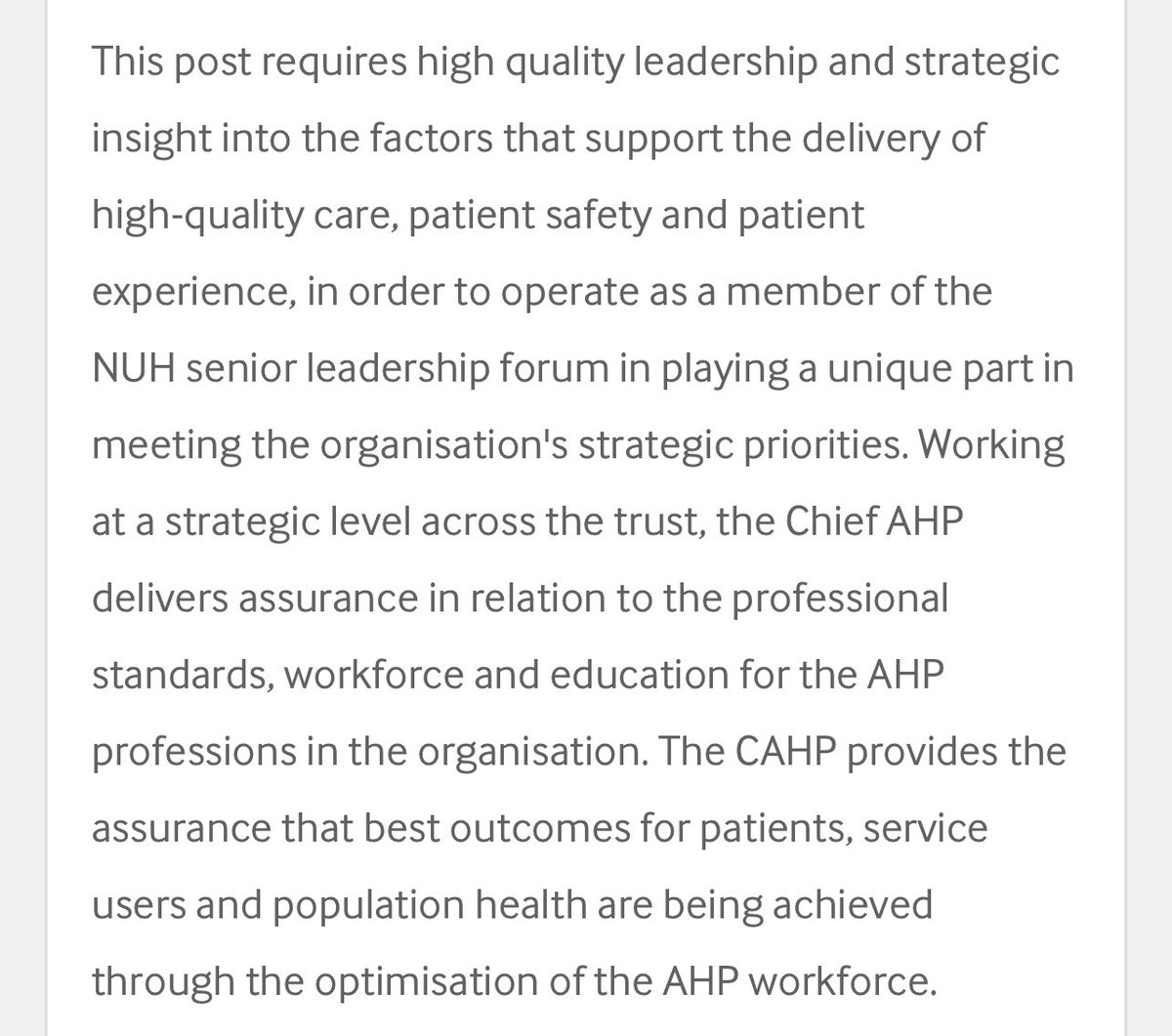 Suzanne Rastrick (@suzannerastrick) on Twitter photo π¨#AHP strategic leadership opportunity
π Chief #AHP <a href="/nottmhospitals/">Nottingham University Hospitals</a>
π·Salary AfC Band 9
πF/T 37.5hrs p.w., permanent
β° 18.8.24
πdetails here π healthjobs.bmj.com/job/367996/chiβ¦
<a href="/WeAHPs/">WeAHPs π</a> π¨#AHP strategic leadership opportunity
π Chief #AHP <a href="/nottmhospitals/">Nottingham University Hospitals</a>
π·Salary AfC Band 9
πF/T 37.5hrs p.w., permanent
β° 18.8.24
πdetails here π healthjobs.bmj.com/job/367996/chiβ¦
<a href="/WeAHPs/">WeAHPs π</a>