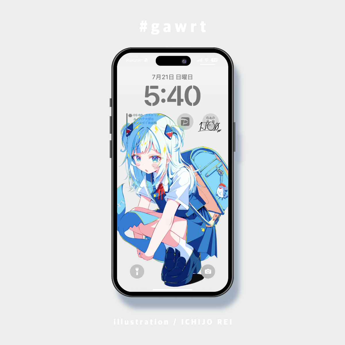 1JO_0's tweet photo. 🦈シンメトリーぐらちゃんシリーズの壁紙作りました🦈
どうぞスマホの壁紙にお使いください！ #gawrt https://t.co/TAVZafixoF